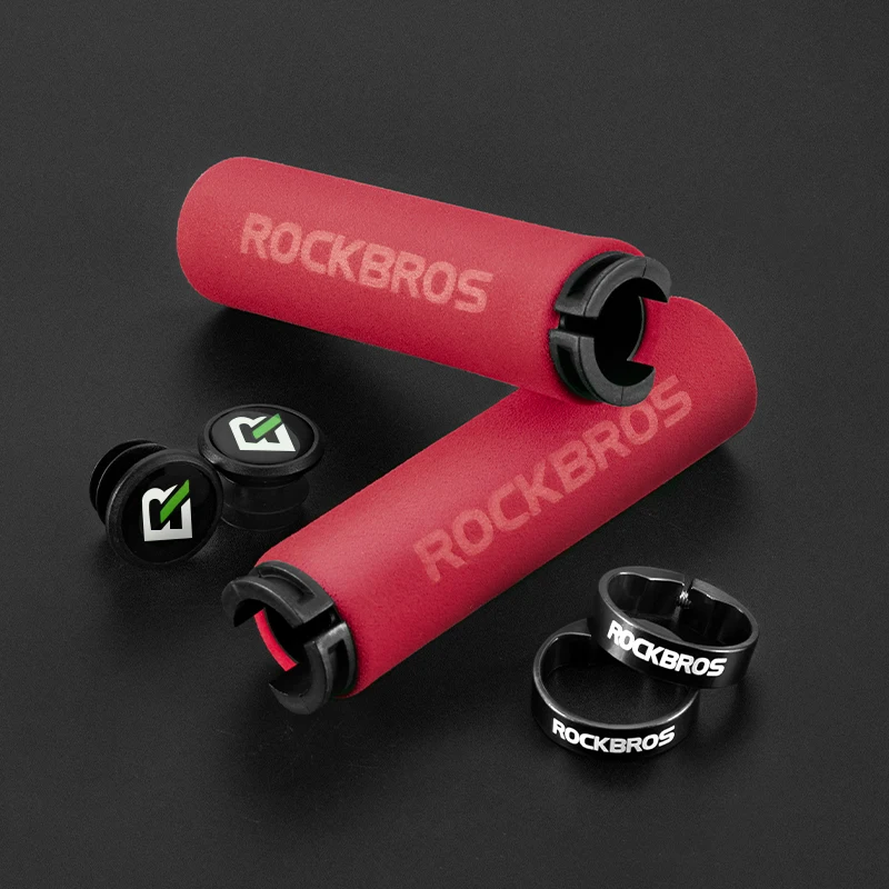 ROCKBROS Fahrradgriffe Rutschfeste Stoßdämpfende Schwamm-Lenkergriffe MTB Rennrad-Griffe Ultraleichte Fahrradlenker