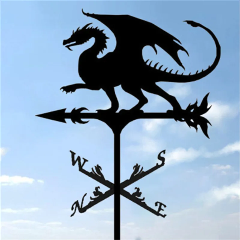 Weathervane الطقس دوارات الأسطح الرجعية حديقة حصة ريشة الطقس أدوات قياس في الهواء الطلق سقف الديكور مؤشر اتجاه الرياح