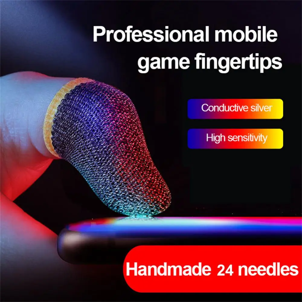 1~10PCS Pair For PUBG Gaming Finger Sleeve Breathable Fingertips Sweatproof Anti-slip Fingertip Cover Thumb Gloves For Mobile