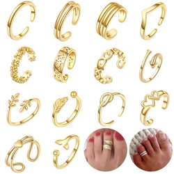 1 PCS Adjustable Toe Ring for Women Girls Open Tail Ring Band Hawaiian Foot Jewelry