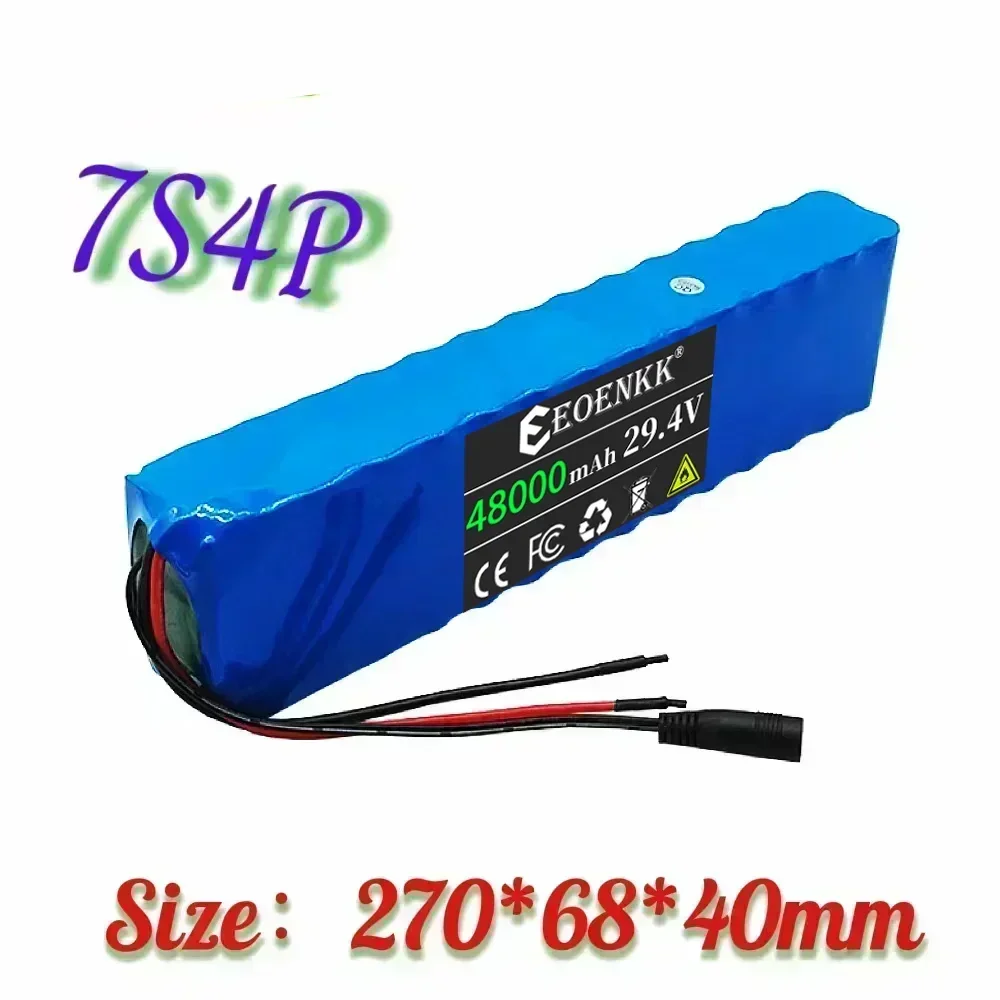 7S4P 24V 48000mAh 29.4V Electric Scooter Battery Lithium Electric Scooter 500W Electric Scooter Battery 29.4V 7S4P Battery