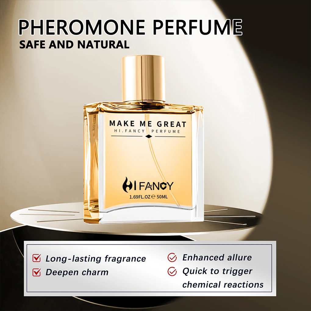 Hi.Fancy 50ML Perfume para hombres Fragancia duradera Charm Colonia Feromonas Attirar el sexo opuesto Fragancia ligera Regalos de cumpleaños