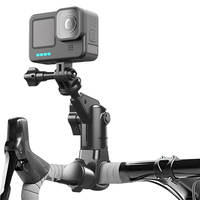 Motorcycle Bicycle Holder 360 Rotating Handlebar Clamp Mount for Insta 360 X2 X3 X4 Go Pro 12 11 10 DJI