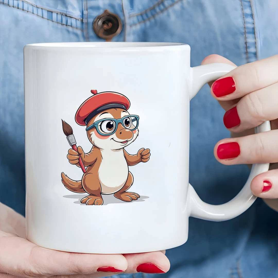 

Cartoon Beaver 11OZ Kids Cup for Cold & Hot Drinks Christmas Family Office Creative Gift