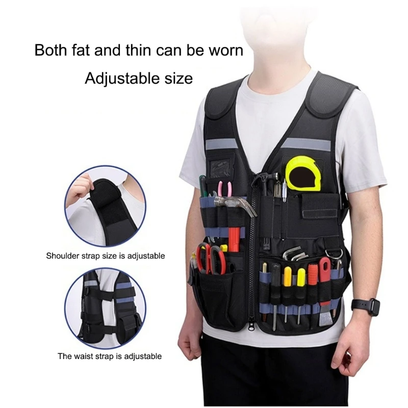 Lightweight Work Vest Tool Vest For Carpenters Large Capacity Tool Vest