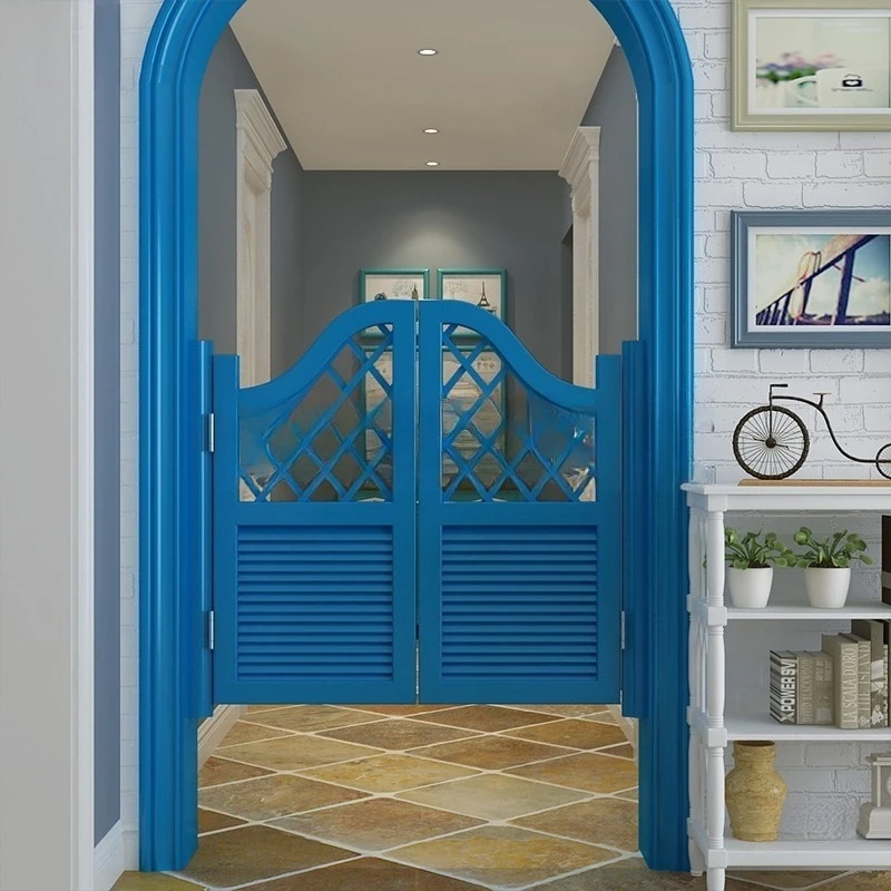 Solid wood partition living room half waist outdoor fence bar counter entry fence door bathroom partition door cover
