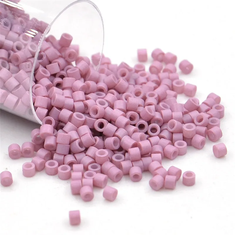 10g/Pipe 1.6mm Charm Glass Seed Beads 2000pcs Non-Extra Finish Color Imitation Delica Bead For Kids Jewelry Making