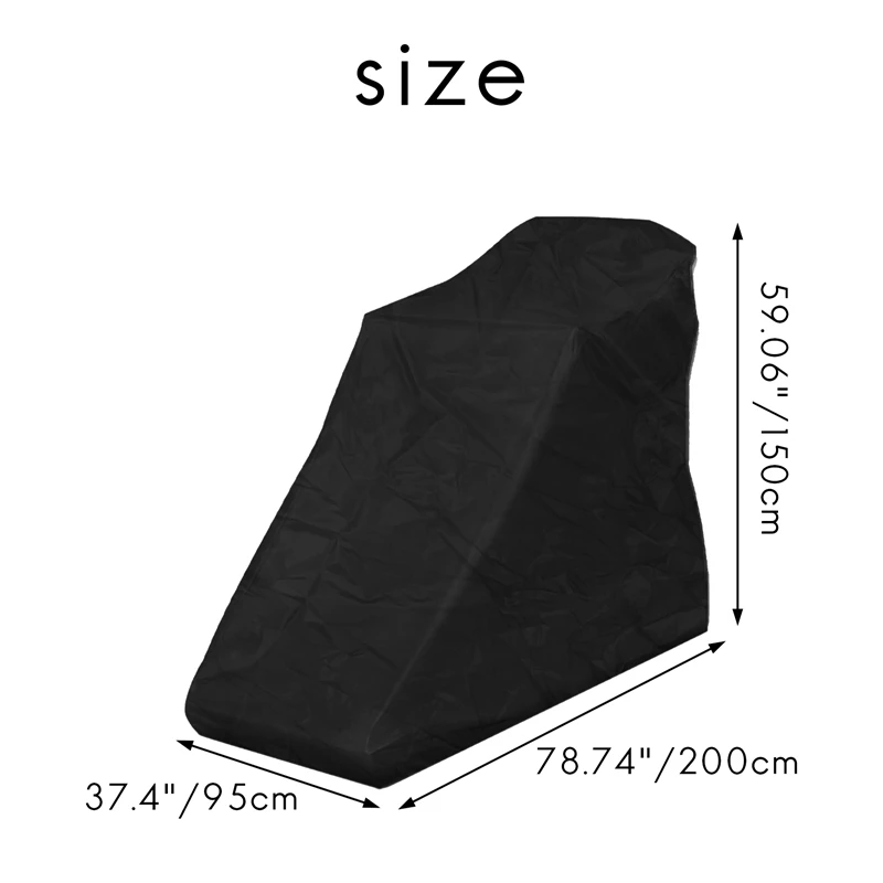 Non-Folding Treadmill Cover Treadmill Protective Cover Suitable For Indoor Or Outdoor (Black)