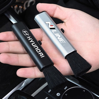 1Pcs PPS Car Retractable Cleaning Brush Artificial Wool Small Brush For Hyundai Genesis N-LINE I10 I20 I30 I40 IX20 IX35 Kona