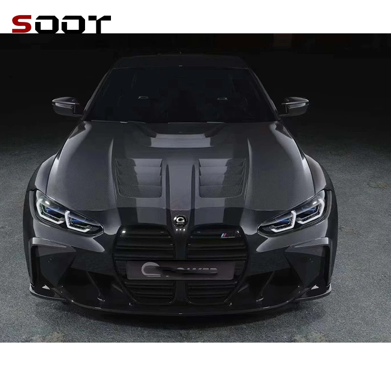 

For BMW M3 G80 M4 G82 G83 Carbon Fiber Hood Engine Cover Hood Car Headliner Hood Cover P Style Upgrade Car Auto Parts