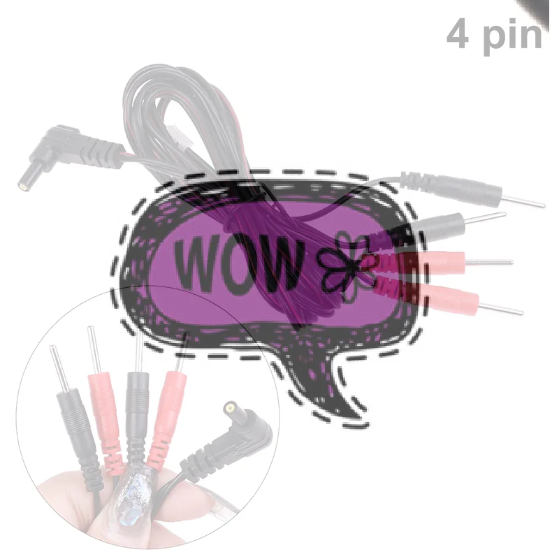 

1 шт., 2,35 мм, новый электрод для электротерапии, провод для электростимуляции, кабель для массажера, соединительный кабель для массажа и релаксации