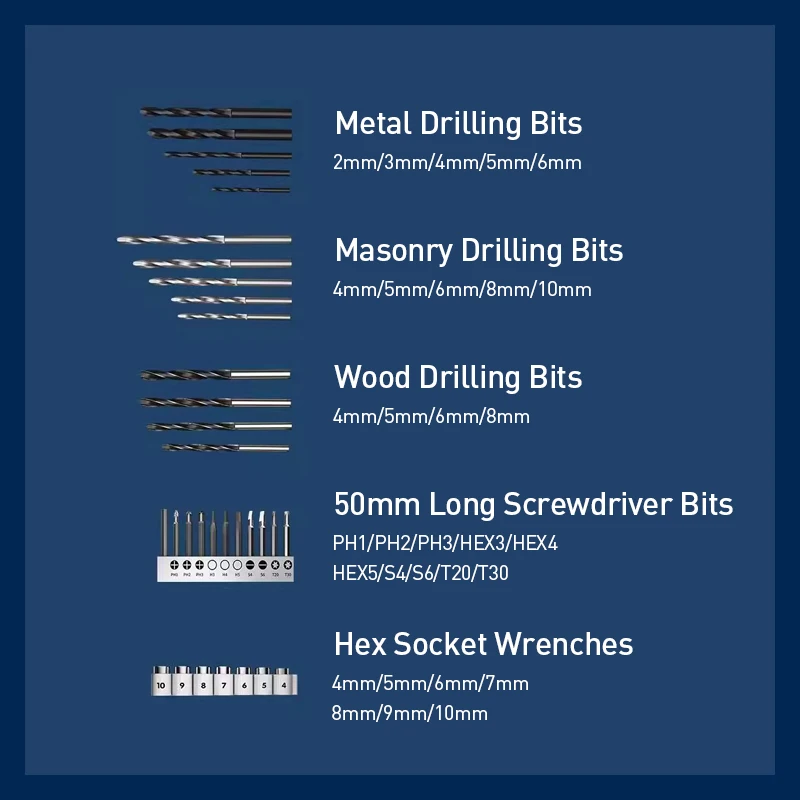مجموعة رؤوس مثقاب احترافية مكونة من 13 قطعة ومجموعة ملحقات أدوات للمثقاب اللاسلكي Bosch GSB 18V #4
