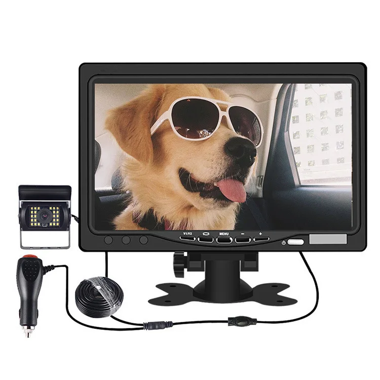 7 Inch Car Rear View Monitor Camera Kit AV Interface 15m Cable for Bus Truck Vehicle Backup Camera System