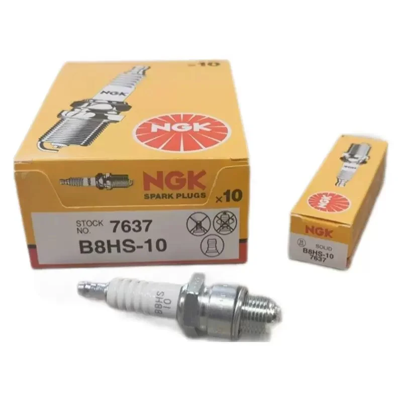 NGK 7637 B8HS-10 Genuine Original Spark Plug 1 PCS for 2-Stroke Yamaha Aerox Zest DT RD Suzuki Kymco KTM Sachs MZ Hyosung Daelim view 2