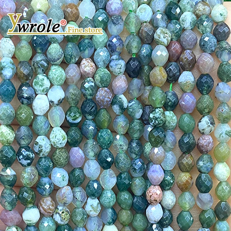 

Faceted Rice Shape Oval 5x6MM Natural Stone Indian Agate Loose Spacer Beads for Jewelry Making DIY Bracelets Charms Accessories