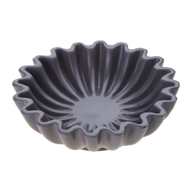 Durable Fluted Ruffle Decorative Bowl Stylish and Practical Resin Decorative Bowl Living Room Modeling Home Ornament