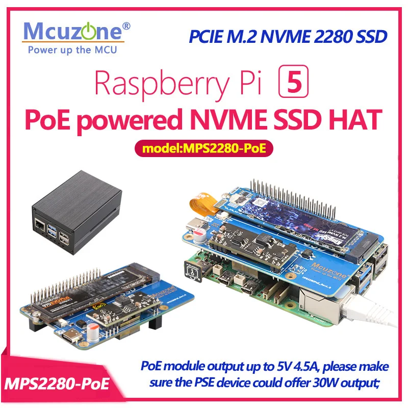 

Фонарь, Raspberry Pi5 с питанием по PoE, NVME SSD HAT, PCIE M.2 NVME 2280 SSD, поддержка 2242,2230, POE powerde 5 в А