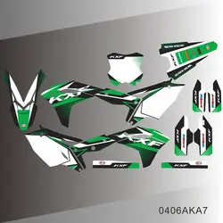 For Kawasaki KX250F KXF250 KXF 250 KX 250F 2017 2018 2019 2020 Full Graphics Decals Stickers Motorcycle Background Custom Number