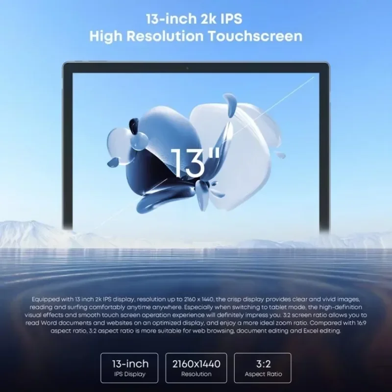 كمبيوتر لوحي UBook XPro مقاس 13 بوصة 8 جيجابايت + 256 جيجابايت مع وحدة المعالجة المركزية Win 10 i7 حتى 3.6 جيجا هرتز وبطارية ليثيوم 7.6 فولت/5000 مللي أمبير في الساعة #5