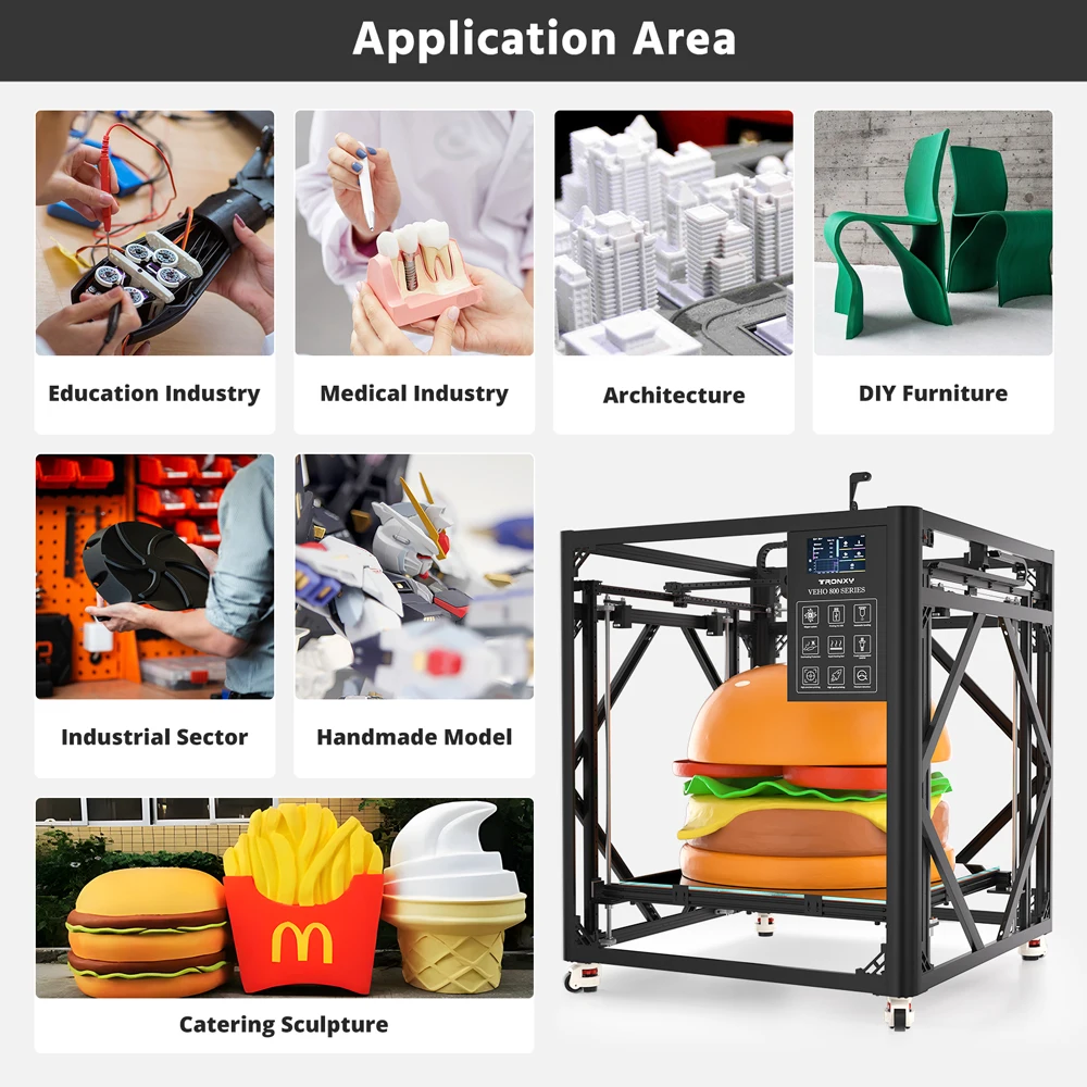 TRONXY VEHO 800 PRO ترقية جديدة لتقوم بها بنفسك مجموعات طابعة ثلاثية الأبعاد حجم طباعة ضخم 800*800*800 مللي متر التسوية التلقائية هيكل CoreXY الطارد المباشر #6