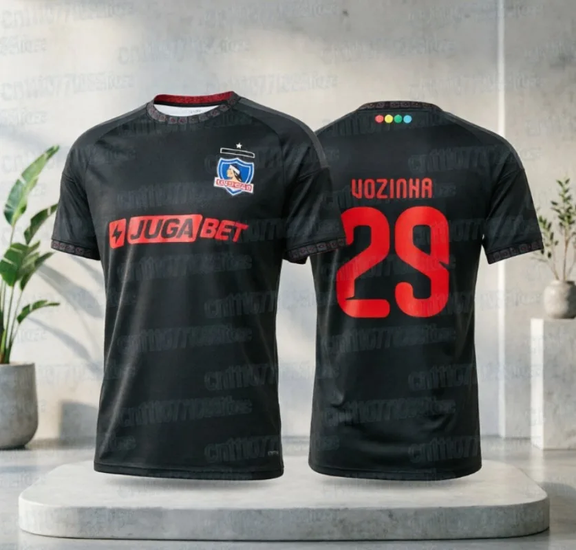 2026 Colo-Colo Vozinha #29 Short Sleeve Mesh Soccer Jersey Y2K Sports Fan Streetwear Loose Sport Quick Dry Shirt FamilyMatching