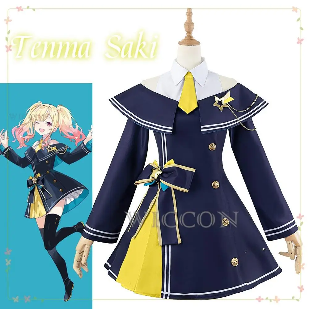 Tenma Saki Project Sekai Colorful Stage Cosplay Leo/need Tenma Saki Cosplay Costume Wig Band Cosplay Uniform Stage Costume Set