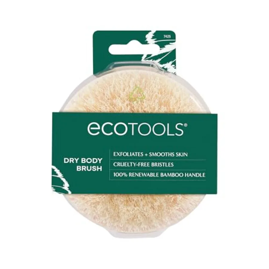 

EcoTools Dry Body Brush Cruelty-Free Bristles Exfoliate Smooth Skin Dry Brushing Removes Flaky Skin May Help Improve Circulatio