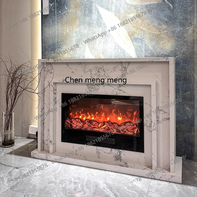 French fireplace decorative cabinet living room flame simulation fire modern wind porch cabinet rack