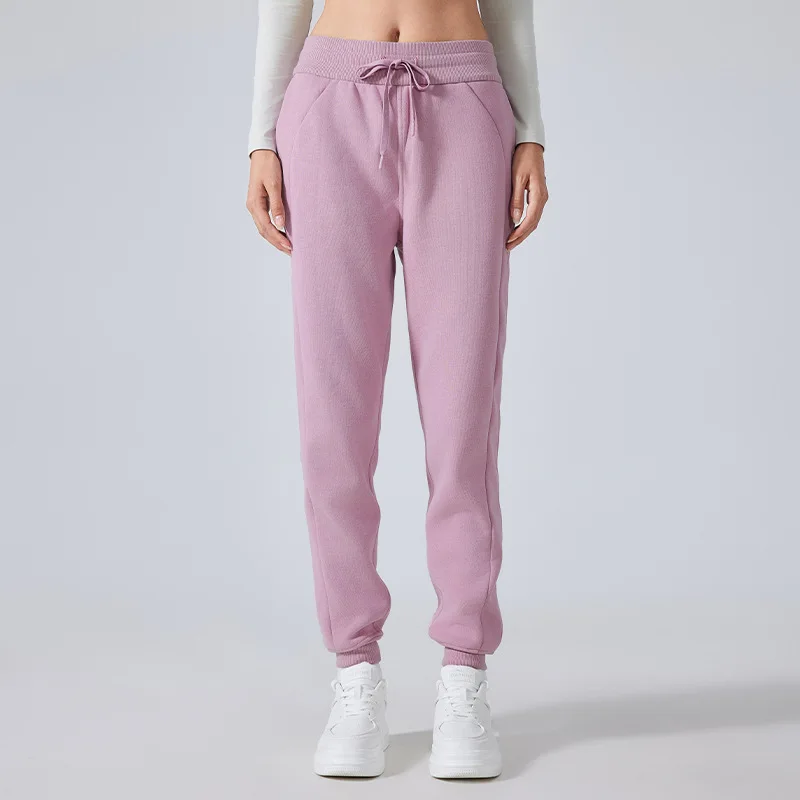 

Autumn Winter Women Fitness Exercise Cotton Blend Jogger Sweatpants Women High Waist Sweatpants Yoga Clothing