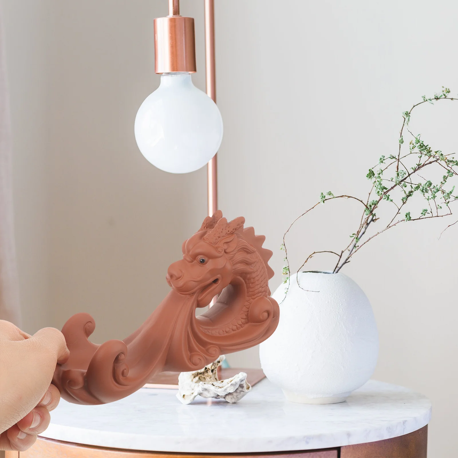 

Exquisite Chinese Craftsmanship Office Desktop Statue Ornament Symbol Of Auspiciousness Artwork Cultural Heritage