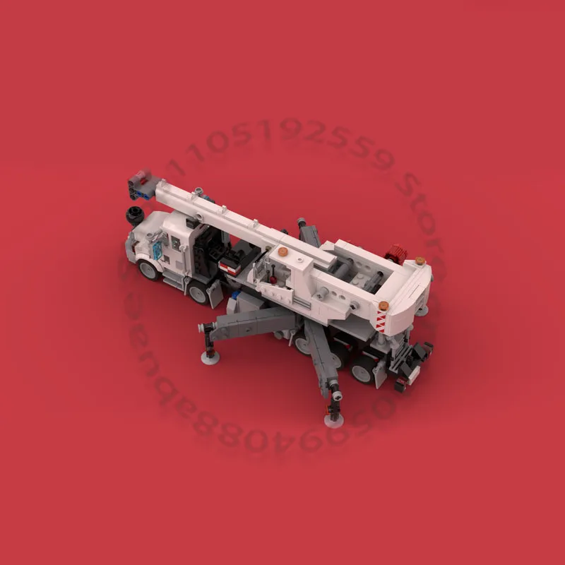 738 ELEMENTÓW Transportowy Samochód Ciężki Żuraw Budowlany MOC Personalizowany Modułowy Zestaw Klocków Prosty Edukacyjny Zrób To Sam Prezent na Festiwal