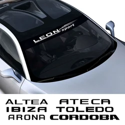 For Seat Leon mk1 Cordoba Ateca Arona Altea Toledo Ibiza Alhambra Arosa Car Front Windshield Decoartive Sticker and Decals