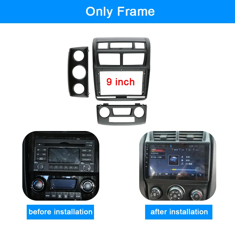 

Высокая версия, 9-дюймовая автомобильная стереосистема с ОС Android для KIA Sportage 2005-2010, в комплект входит жгут проводов, кабели RCA, приборная панель