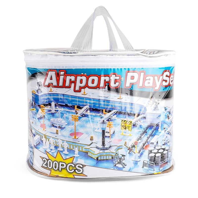 

Children's Aviation Airport Apron Scene Static Toy Airliner Airport DIY Ornament Toy Set