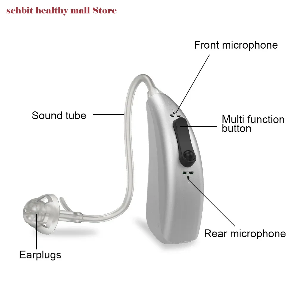 Bluetooth Hearing Aid ELHearing Rechargeable Lithium Battery Charger Programmable Digital Mini Portable Charging Ase Ear