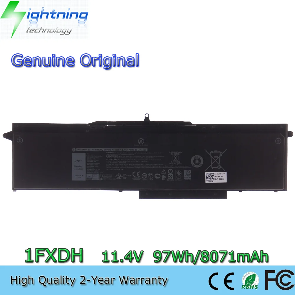 New Genuine 1FXDH 11.4V 97Wh Laptop Battery for Dell Latitude 15 5501 5511 E5501 E5511 Precision 3541 3551 D191G 1WJT0