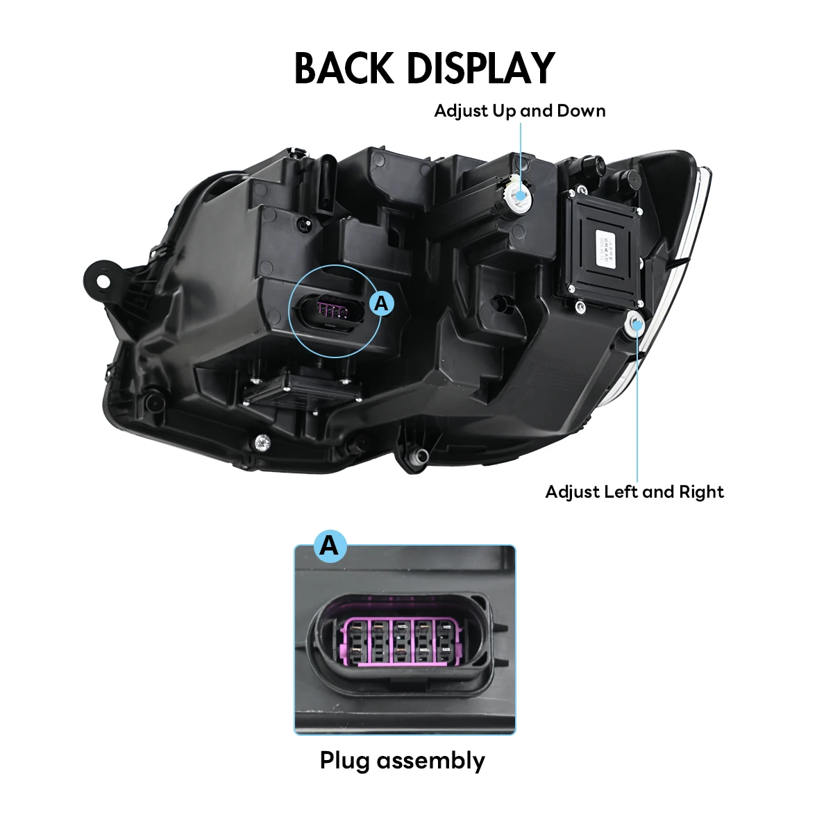 Projektorlinsen-LED-DRL-Scheinwerfer-Einheit für VW Volkswagen T5.1 2013-2015 T6 2016-2019 – Detail 6