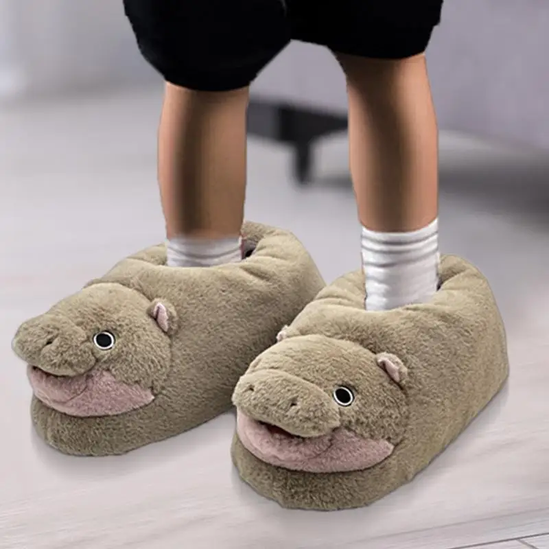 Plush Slippers Plush Anti-Skid Sole Winter Furry Pygmy Warm Slippers Average Size Plush Slippers Casual Shoes House Shoes For