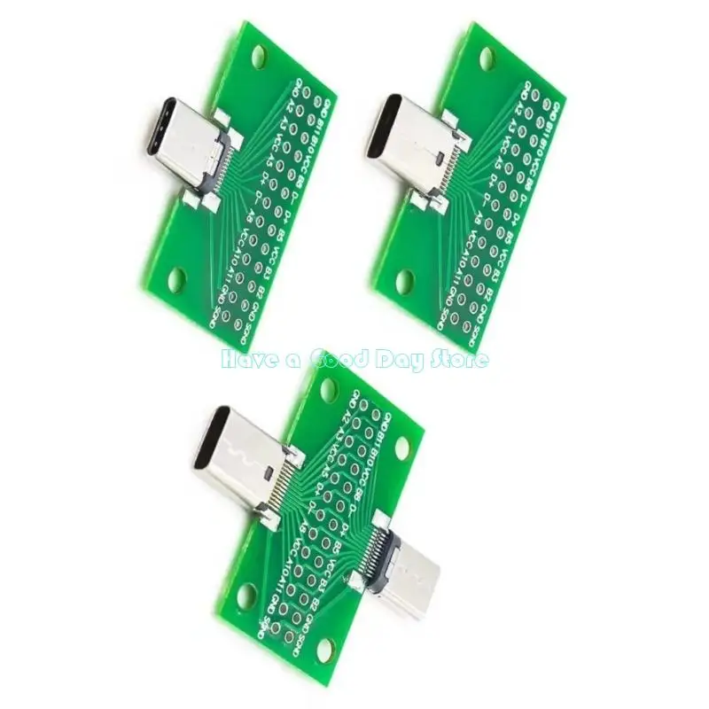 462D Type C Male Female Breakouts Board 2x13Pin to 2.54mm Test Board for Prototyping