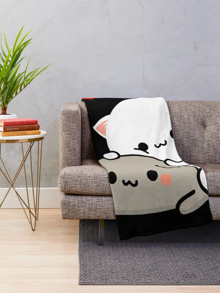 Peach Cat and Goma Love is the Answer Throw Blanket Blankets For Baby fluffy blanket Blankets Sofas Of Decoration