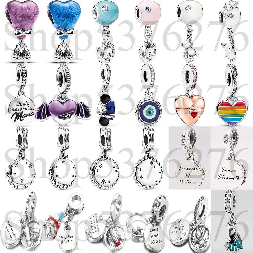 

Подвеска-шарм из стерлингового серебра 925 пробы с бусинами, в виде глаза, для браслетов, в стиле Frozen Sweet Dreams, для женщин, подарок, украшение своими руками