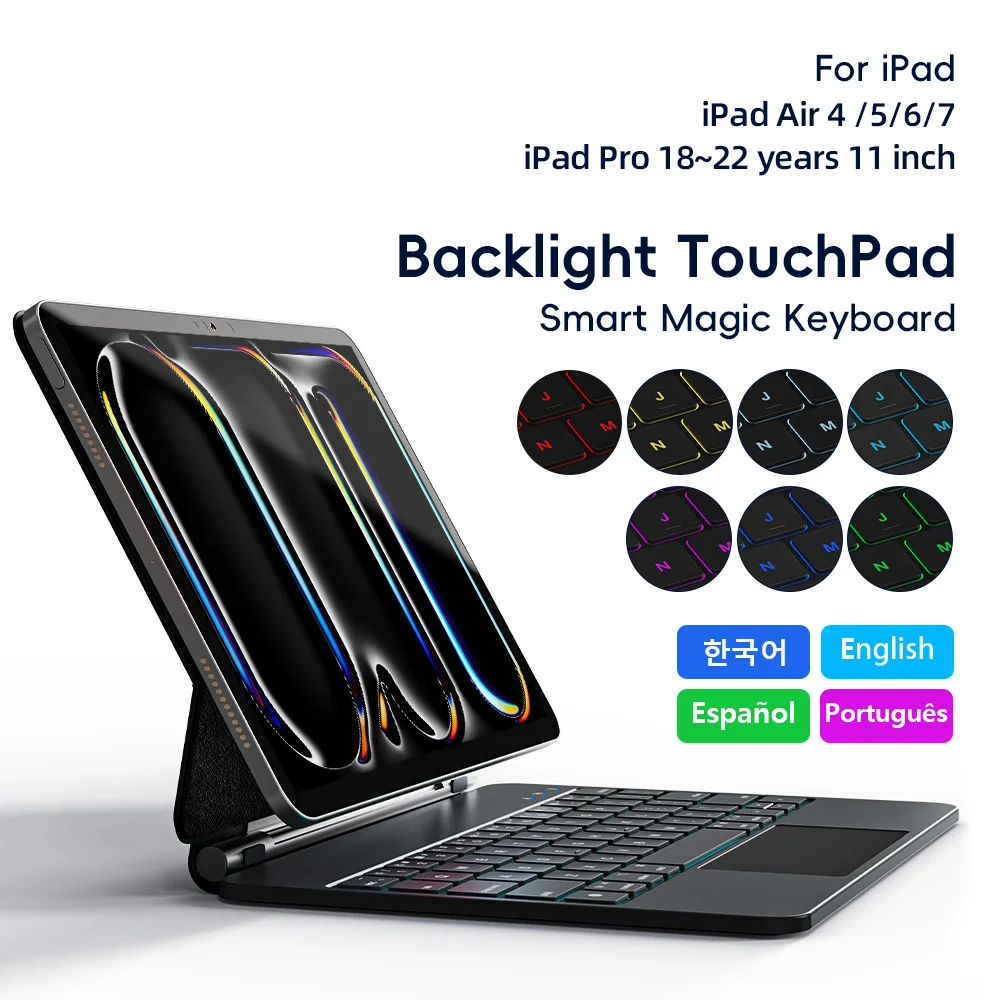 

Волшебная клавиатура для iPad Air 4 Air 5 Air 6 Air 7 11-дюймовый чехол для iPad Pro 11-дюймовый 2018-2022 поколения Smart Cover