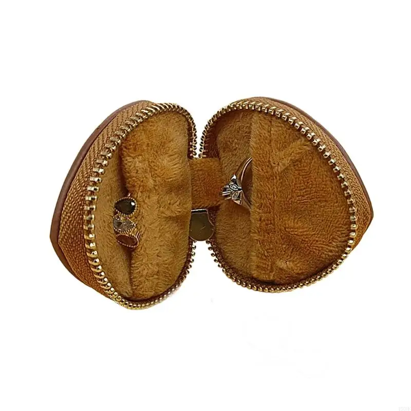 

HX6F Portable Leather Jewelry Storage Box Compact Case Efficient Jewelry Storage Case Jewelry Packaging Bag Display Holder