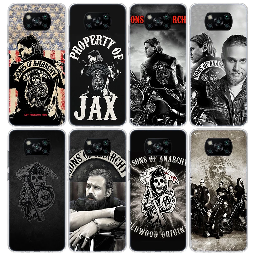 Sons Of Anarchy Eua Tv Phone Case For Xiaomi Poco X6 X7 X5 X3 Nfc X4 GT M5S F6 F5 Pro M3 F3 M5 M4 F4 5G Soft TPU Back Cover X6 X