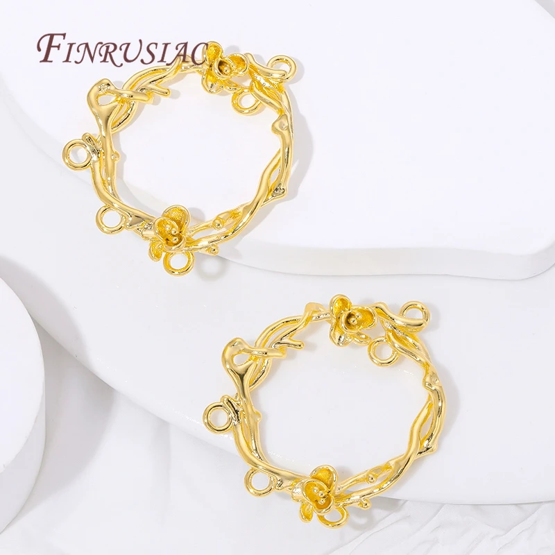 18K Gold Plated Brass Connnector For Jewelry Making,DIY Necklaces&Bracelets Earrings Accessories,Multi Strand Jewelry Findings image 3