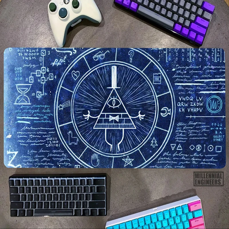 B-Bill Cipher Anime Mouse Pad Big Mousepepad Keyboard Gaming Mats Office Accessories Desk Mat Mousepad Gamer Extended Large Xxl