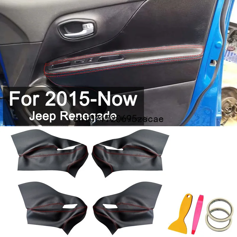 

Набор модификаций подлокотника двери автомобиля Jeep Renegade 2015-2025 гг. с декоративной кожей из мягкой кожи