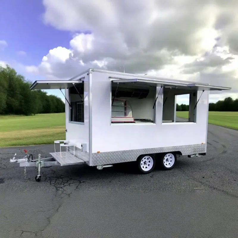 Carrito de Comida Móvil Portátil para Cerveza y Café, Remolque de Comida, Equipo de Catering al Aire Libre, Carritos de Venta de Comida Callejera Diaria