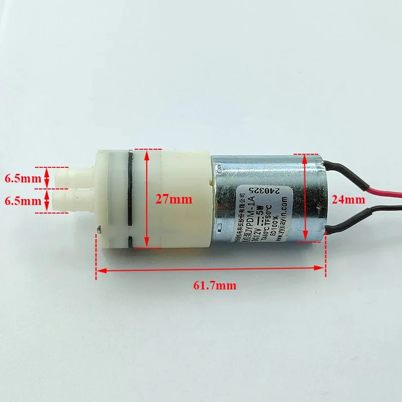 JYPDM-1A/1B 12V 370 Motor Diaphragm Water Pump 1.0L/min Self-Priming Mini Pump for Tea Table Water Dispenser Coffee Machine