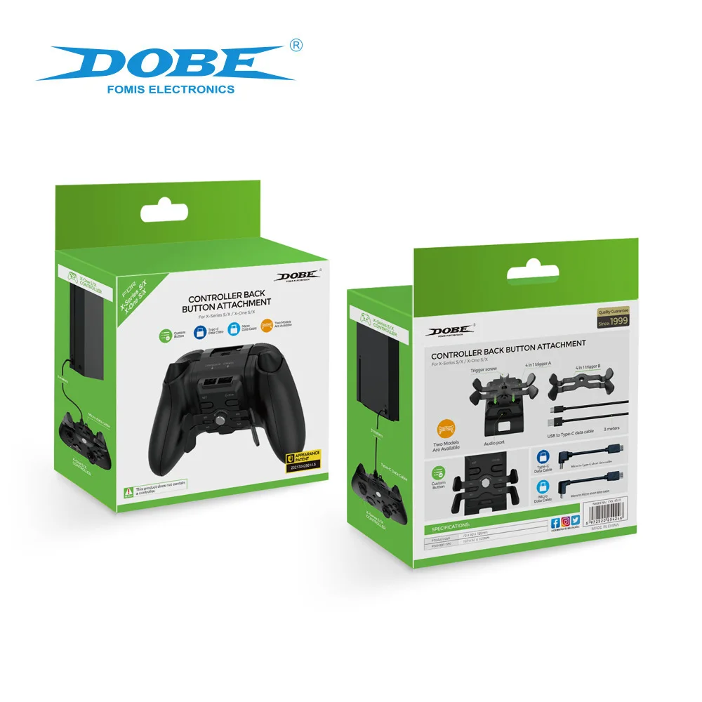 دوبي تحكم زر العودة ل Xbox One S/X سلسلة S/X مرفق استبدال الخلفي تحكم مجداف مع كابل بيانات نوع c